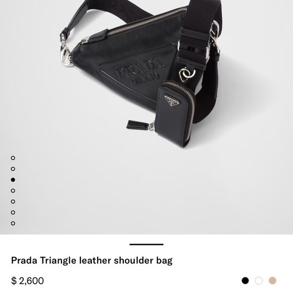 Prada Triangle Crossbody Leather Shoulder Bag - Picture 7 of 11